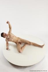 Nude Man White Laying poses - ALL Athletic Short Brown Laying poses - on side Multi angles poses Realistic